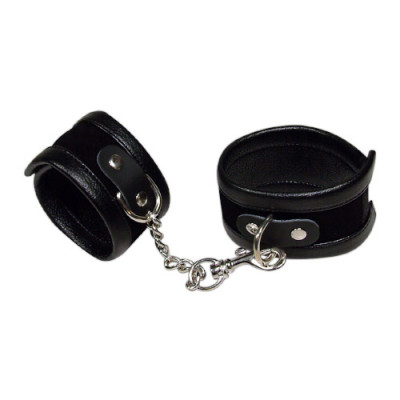 Bad Kitty - Black Velcro Wrist Cuffs (BK-10) Unboxed View