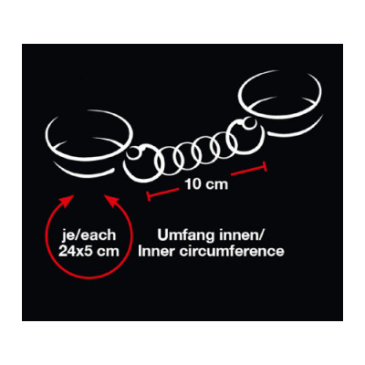 Bad Kitty - Black Velcro Wrist Cuffs (BK-10) Diagram