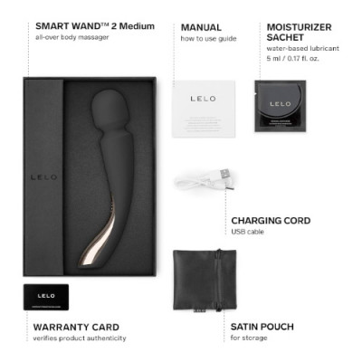 LELO - Smart Wand 2 Medium - Black Unboxed View
