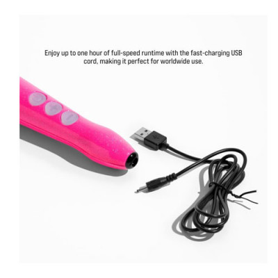 Doxy Die Cast 3R Massager Rechargeable - Hot Pink Unboxed View