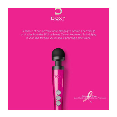 Doxy Die Cast 3R Massager Rechargeable - Hot Pink Unboxed View