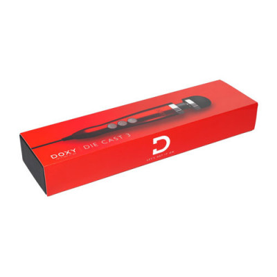 Doxy Number 3 Massager - Candy Red Boxed View