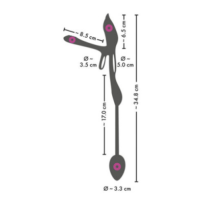 Couples Choice - RC Multi Function Couples Vibrator Unboxed View