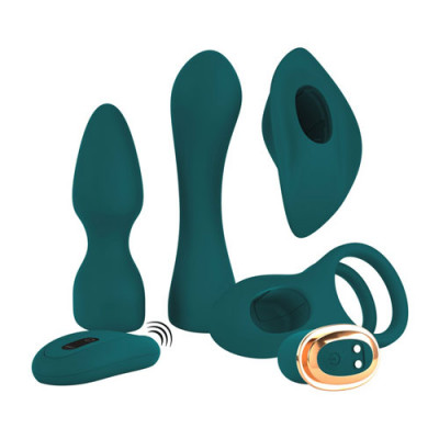 Couples Choice - RC Mini Vibrator with 4 Attachments Unboxed View