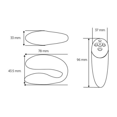 We-Vibe Chorus Couples Vibrator - Purple Unboxed View