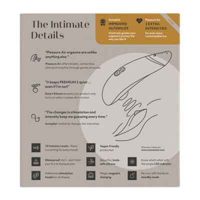 Womanizer Premium 2 - Warm Gray Boxed View