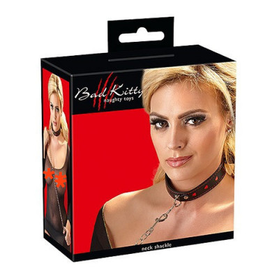 Bad Kitty - Red Hearts Collar & Leash (BK-3)