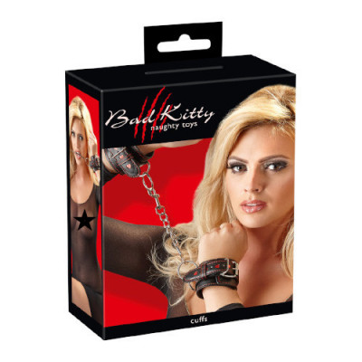 Bad Kitty - Red & Black Handcuffs (BK-15)