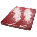 Red Vinyl Bed Sheet Unboxed View