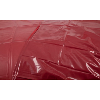 Red Vinyl Bed Sheet Unboxed View