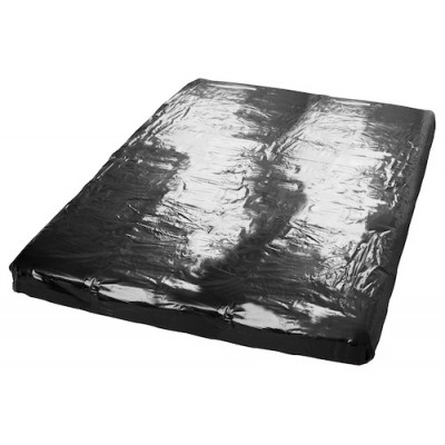 Black Vinyl Bed Sheet Unboxed View