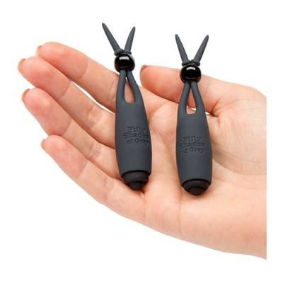50 Shades of Grey - Sweet Torture Vibrating Nipple Stimulators Handheld View