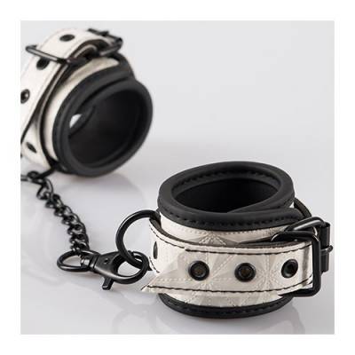 Bad Kitty - White Diamond Wrist Cuffs (BK-5) Close Up View