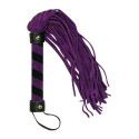 Bad Kitty - Purple & Black Suede Flogger (BK-11) Close Up View