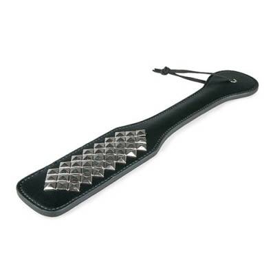 Black Paddle With Metal Studs (ET-2) Front View
