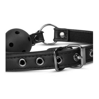 Ball Gag - with Holes & Nipple Clamps (ET-7) Strap