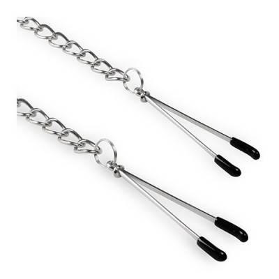 Tweezer Nipple Clamps with Chain (ET-7) Close Up