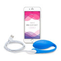 We-Vibe Jive Vibro Egg - Blue Top View with Charger & Phone for App