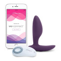 We-Vibe Ditto Vibrating Anal Plug - Purple Unboxed View with Phone for App