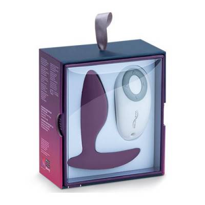 We-Vibe Ditto Vibrating Anal Plug - Purple Boxed View with Remote Control