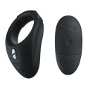 We-Vibe Bond Stimulation Ring - Charcoal Black Side View with Remote Control
