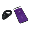 We-Vibe Bond Stimulation Ring - Charcoal Black Unboxed View with Phone for App
