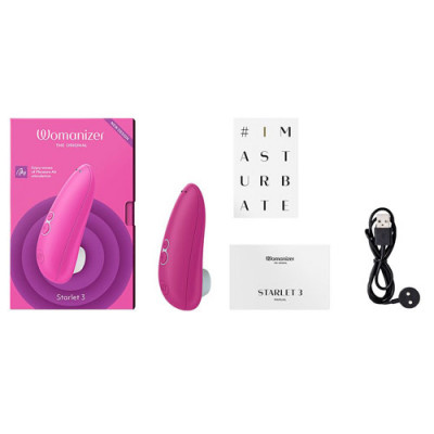 Womanizer Starlet 3 - Pink Boxed view with Charger