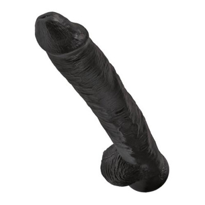 King Cock XL Dildo with Balls - Black Unboxed View
