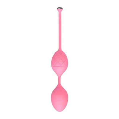 Pillow Talk Frisky Kegel Balls - Pink Unboxed View