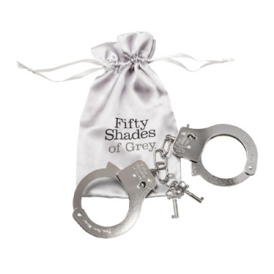 50 Shades of Grey - You are Mine Metal Hand Cuffs Unboxed View